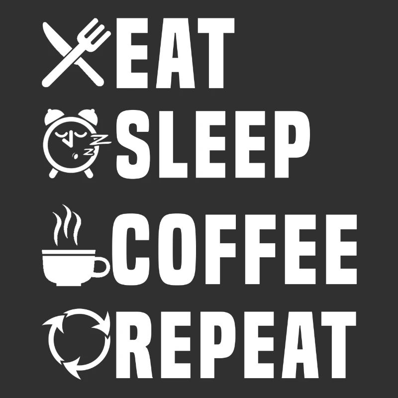 manger dormir café répéter