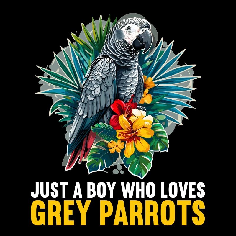 Perroquets gris d’Afrique