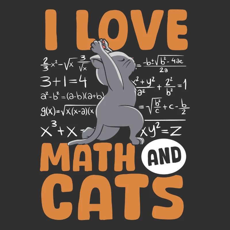 Math Cats Cat Lover Enseignant Étudiants