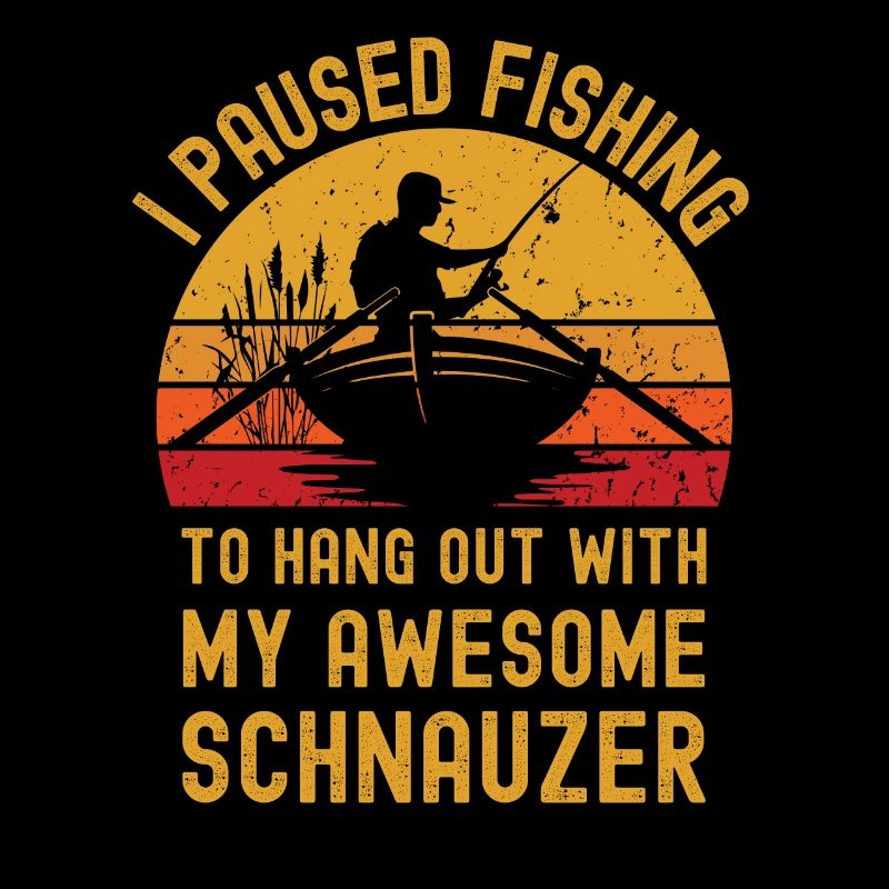 Pêche, pêche et schnauzer