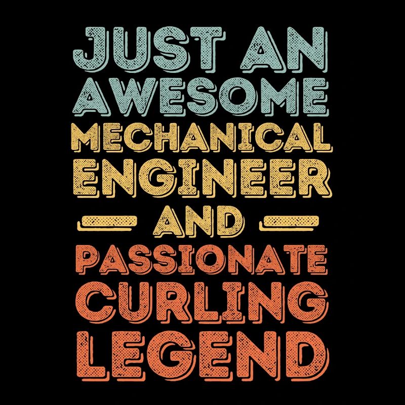Mechanical Engineer Curling retro