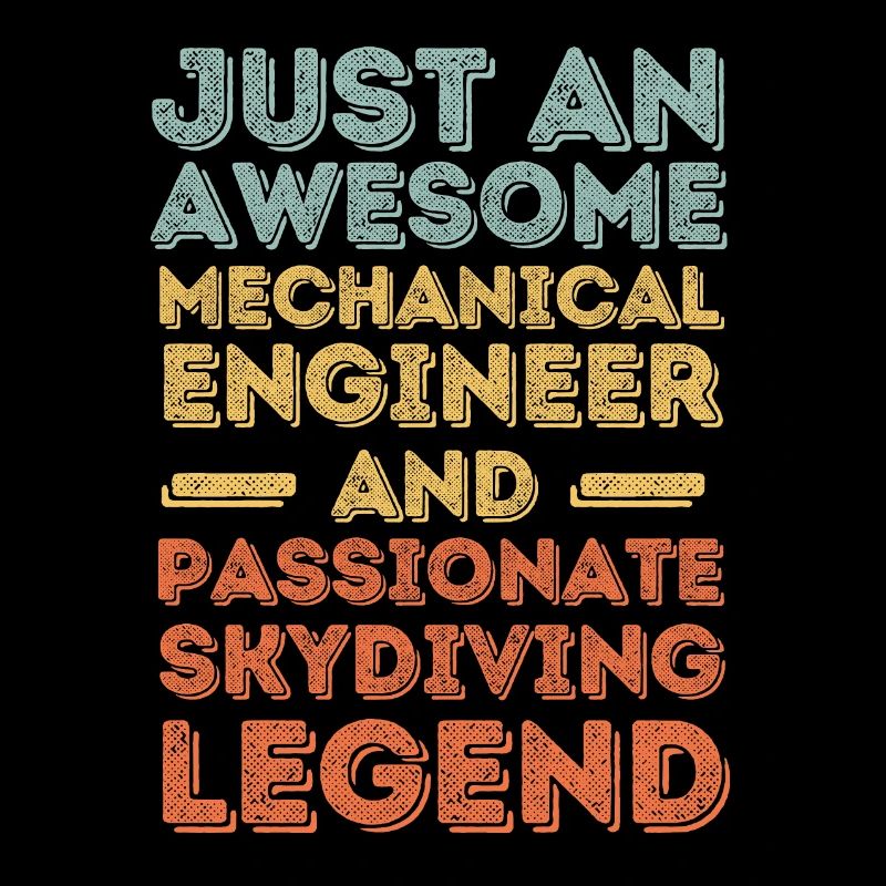 Mechanical Engineer Skydiving retro