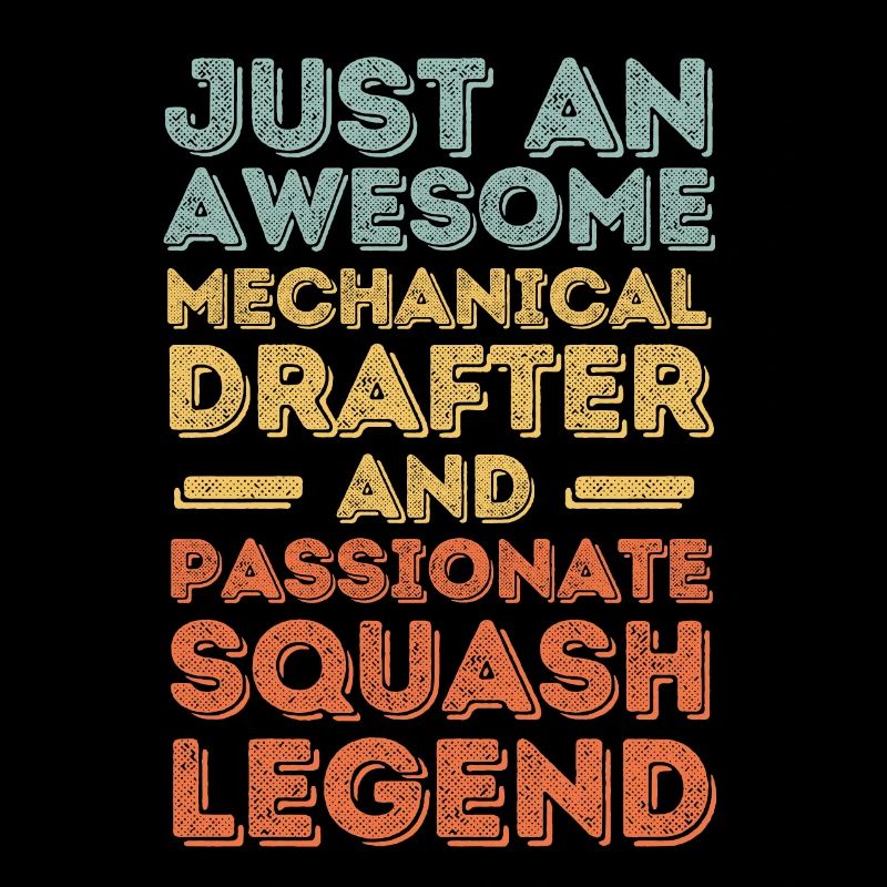 Technical draughtsman Squash retro