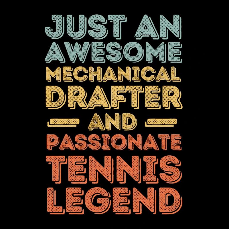 Technischer-Zeichner Tennis retro