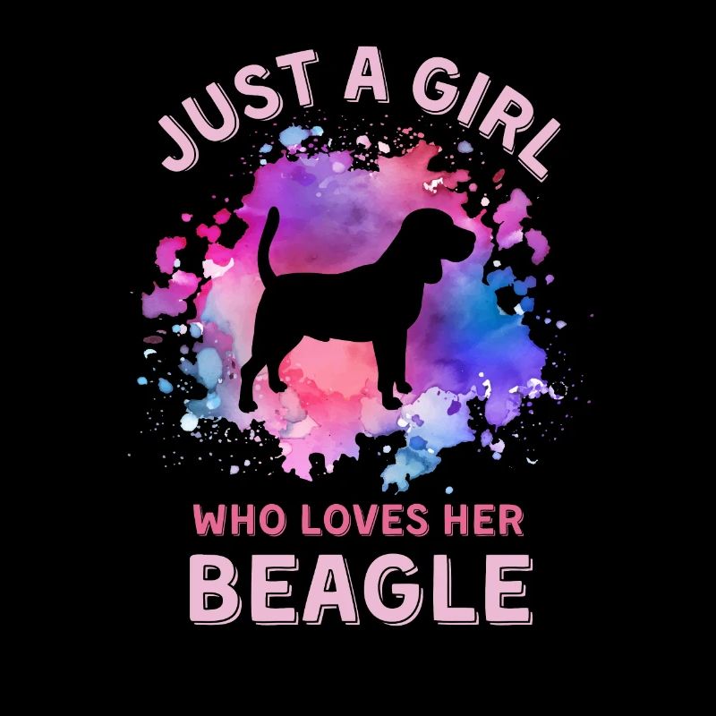 Beagle Mama Besitzer Bunt Farbspritzer