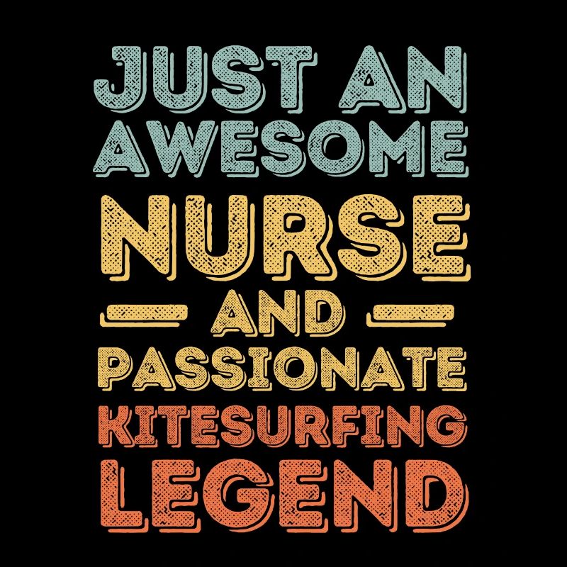 Krankenschwester Kitesurf Legende retro