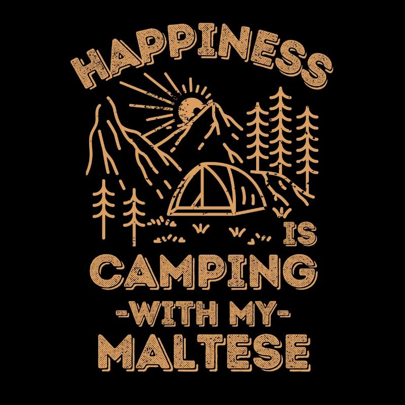 Camping with maltese