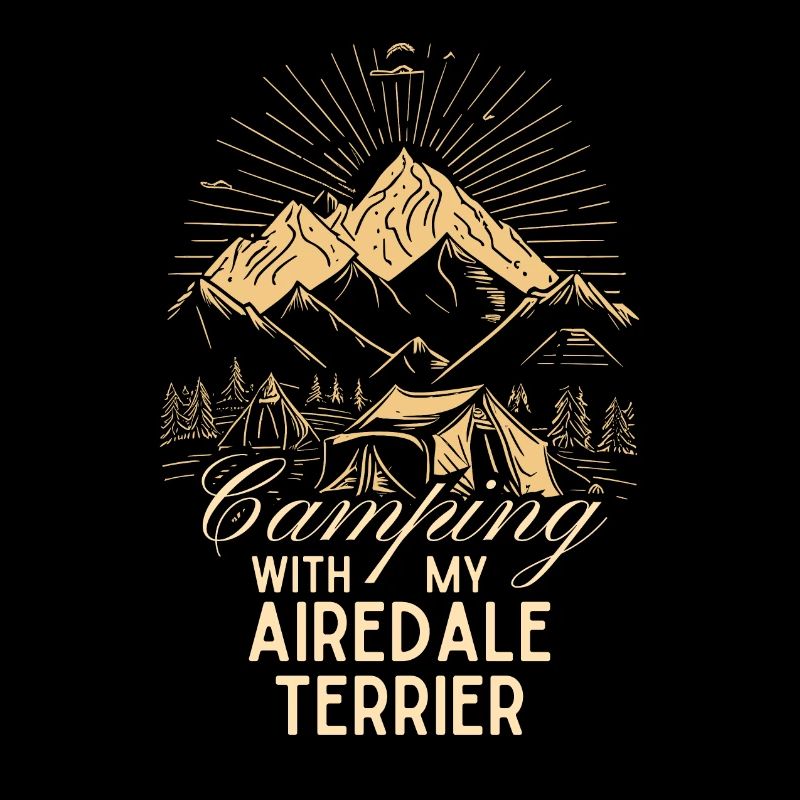 Airedale Terrier Camping