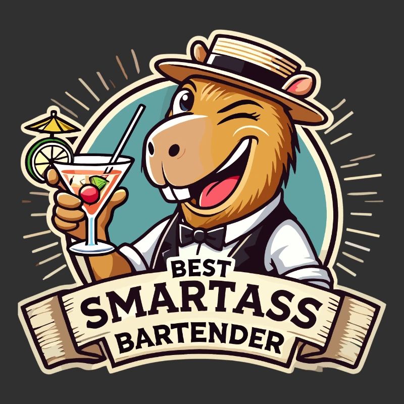 Barkeeper Barmann Capybara Capy Geschenk