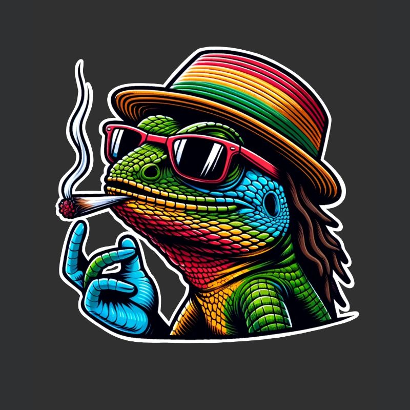Lizard Smoking Cannabis