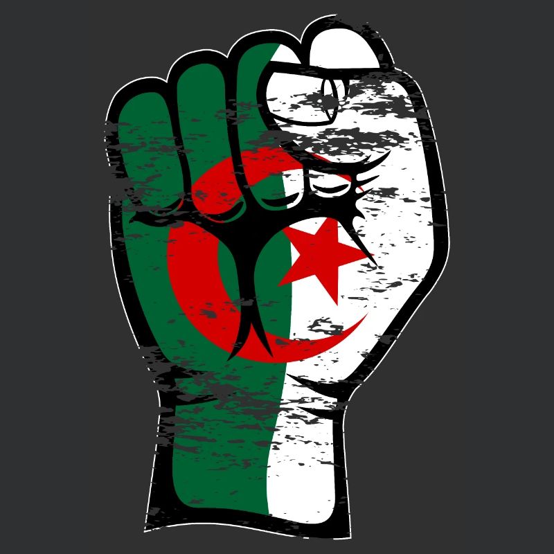 Drapeau de l’Algérie Poing Main Symbole utilisé