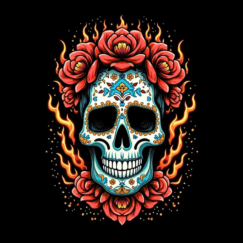 Mexican Skull Día De Muertos Sugar Skull