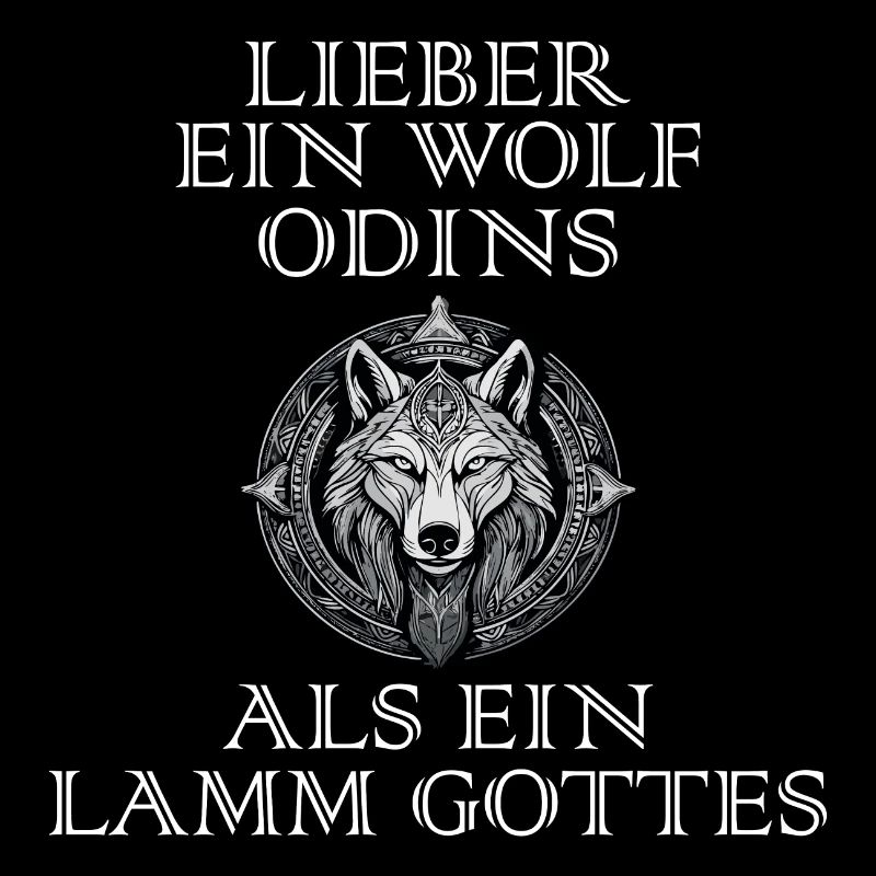 Walhalla Wolf Wölfe Odins Runen Nordischer Kompass