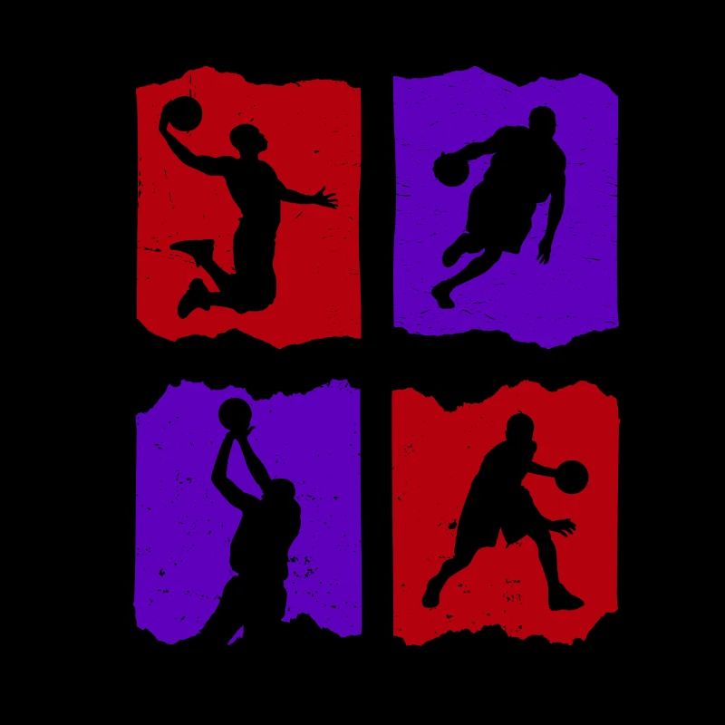 Basketball Tshirt B-Ball Dunking Rebound Player