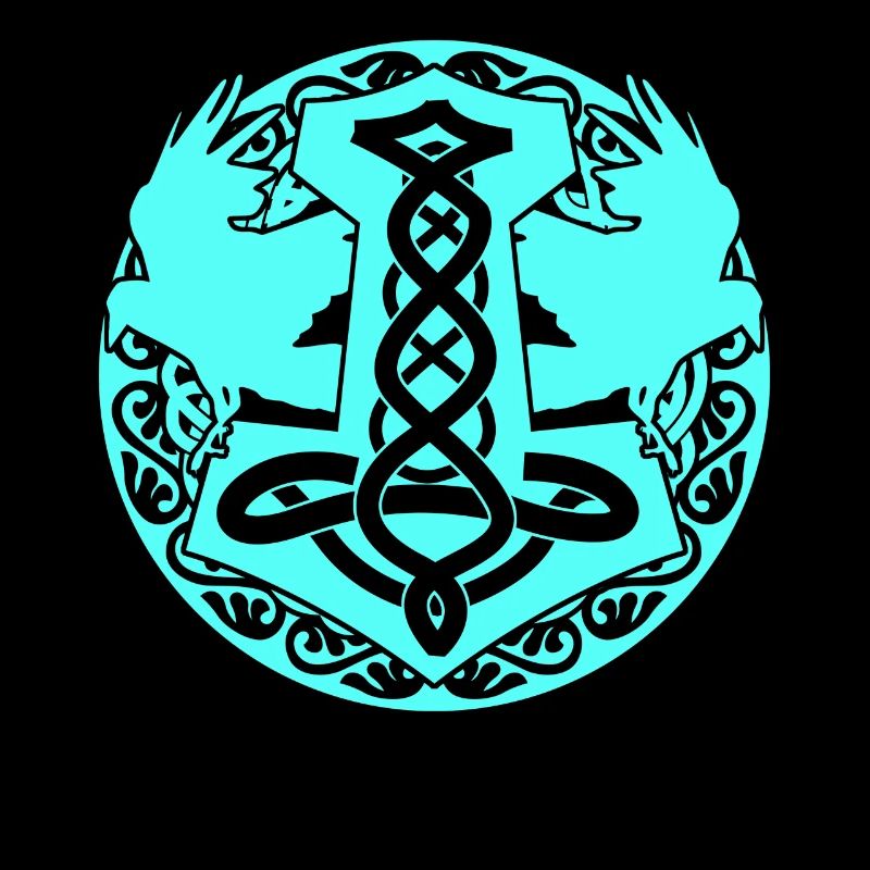 Raben Wikinger Krähen Schmuck Rabe