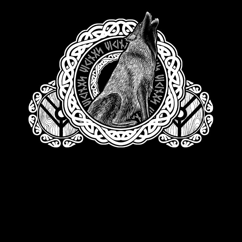 Wolf Odins Wölfe Odhin Wikinger Schild