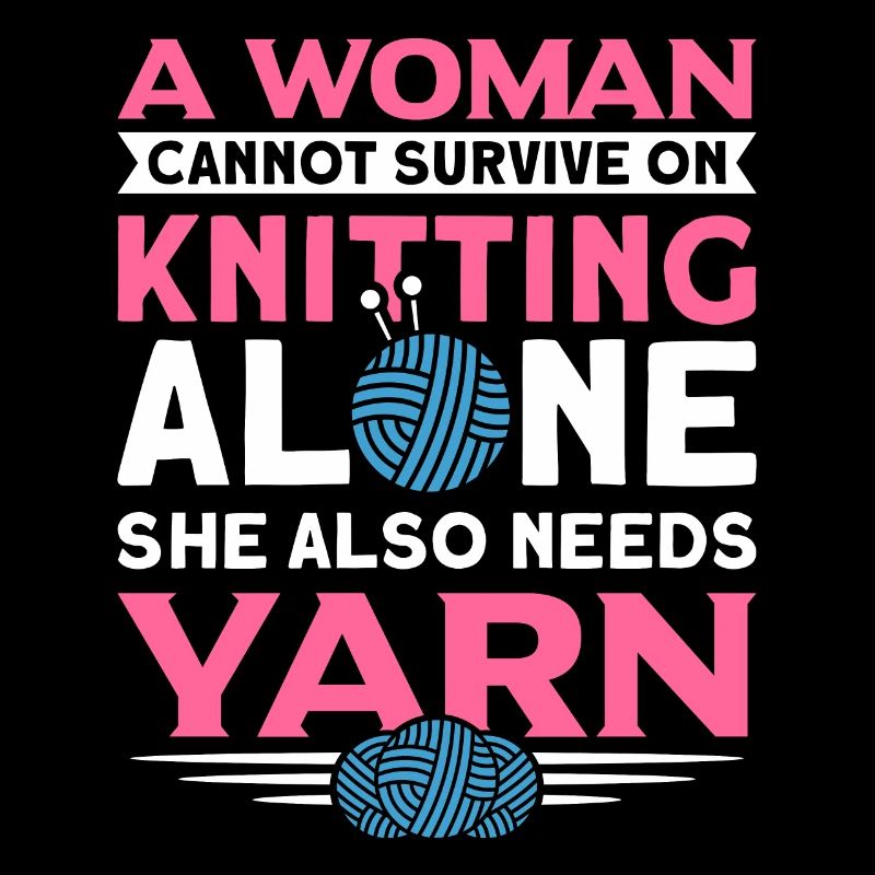 Handarbeit Stricken lustiger Strick Spruch