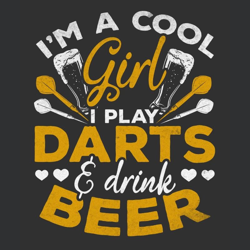 Ich bin ein cooles Mädchen Ich spiele Darts &