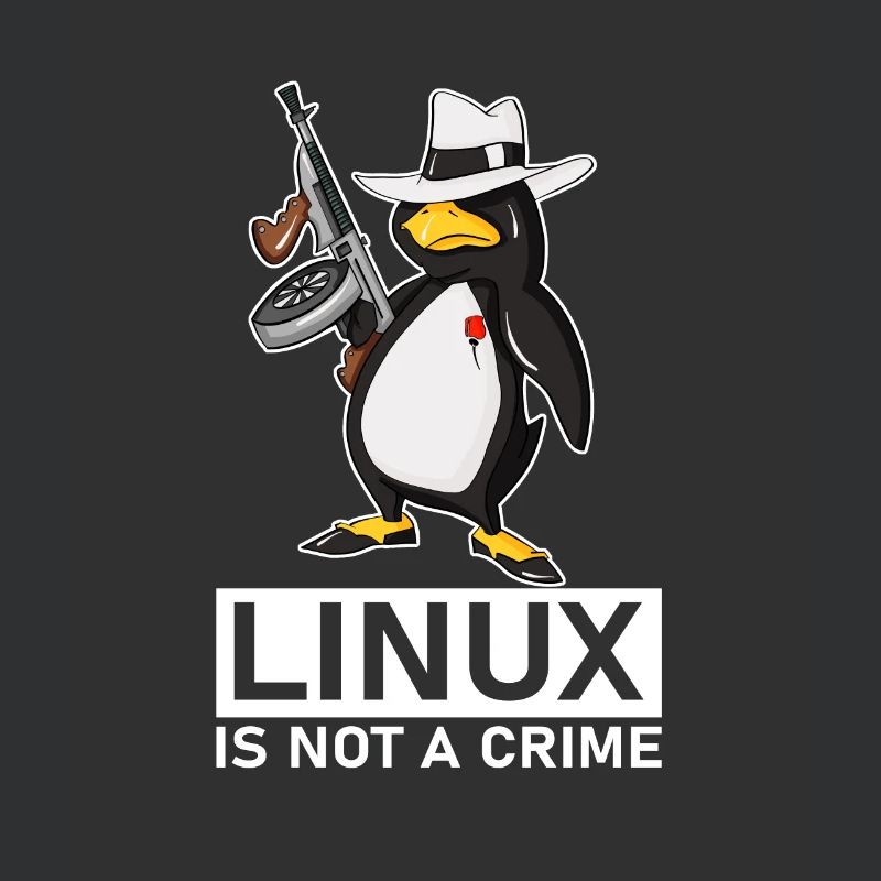 Linux is Not A Crime Linux Tux Penguin