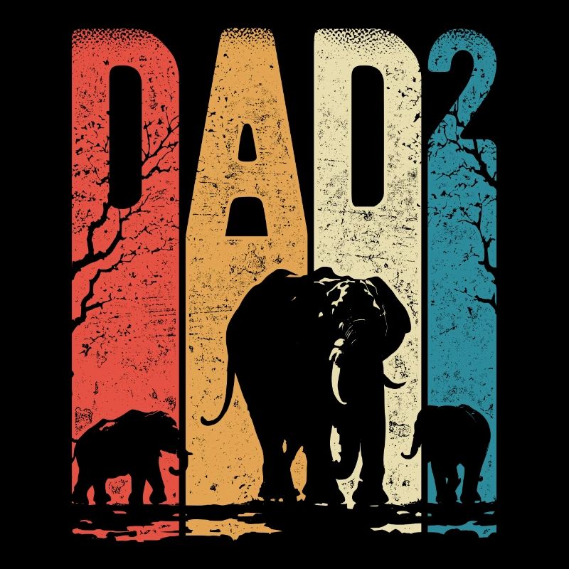 Dad Hoch 2 Papa Hoch 2 Kinder Papa Elefant