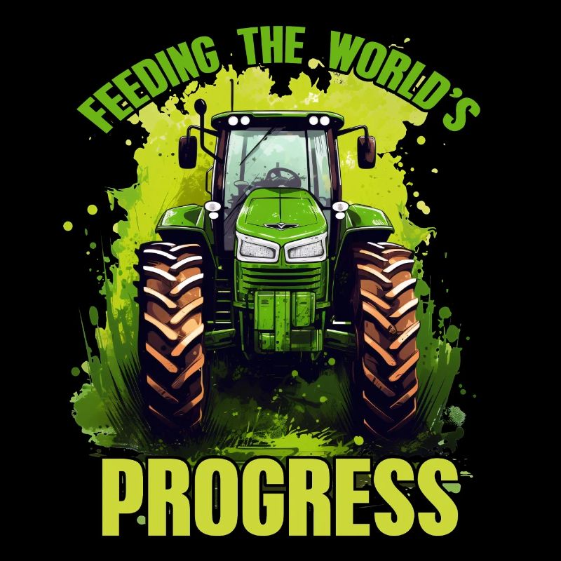 Feeding World's Progress Traktor Bauer Geschenk