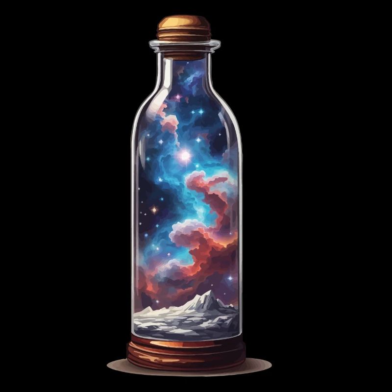 Universum in Flasche Boho Style Ästhetik