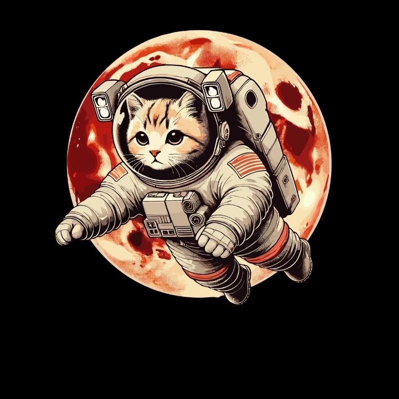 Chat, Espace, Astronaute, Espace, Kawaii