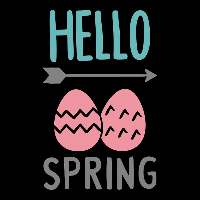 Hello Spring Spring Design with Easter Eggs