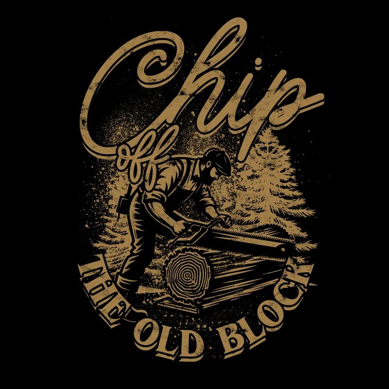 Bûcheron Tailleur d’arbres Éclat de l’ancien bloc