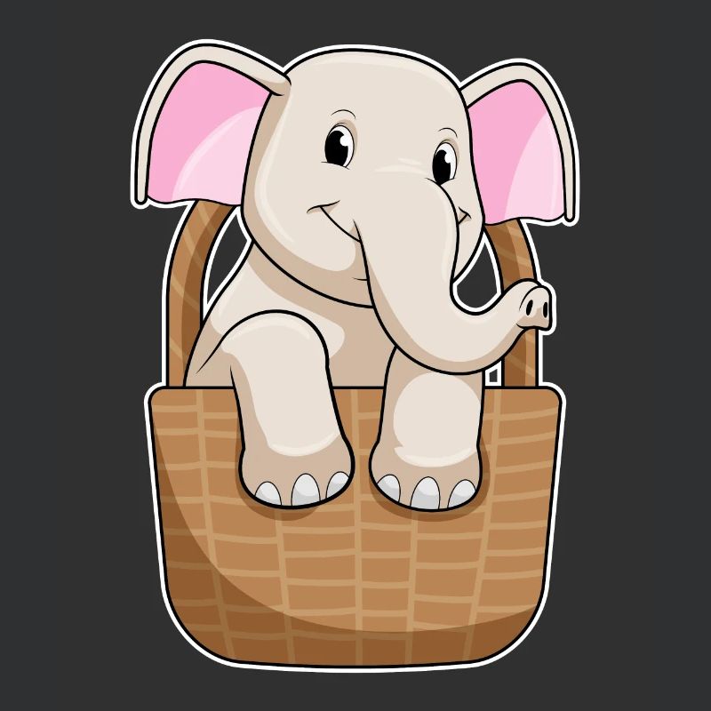 Elefant mit Korb