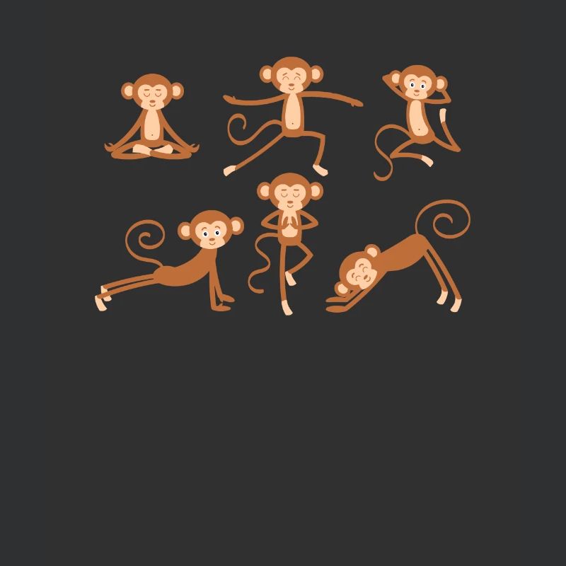 Yoga Monkey Meditation Monkey Doing Yoga Exercises