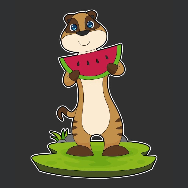 Suricate fruit de pastèque