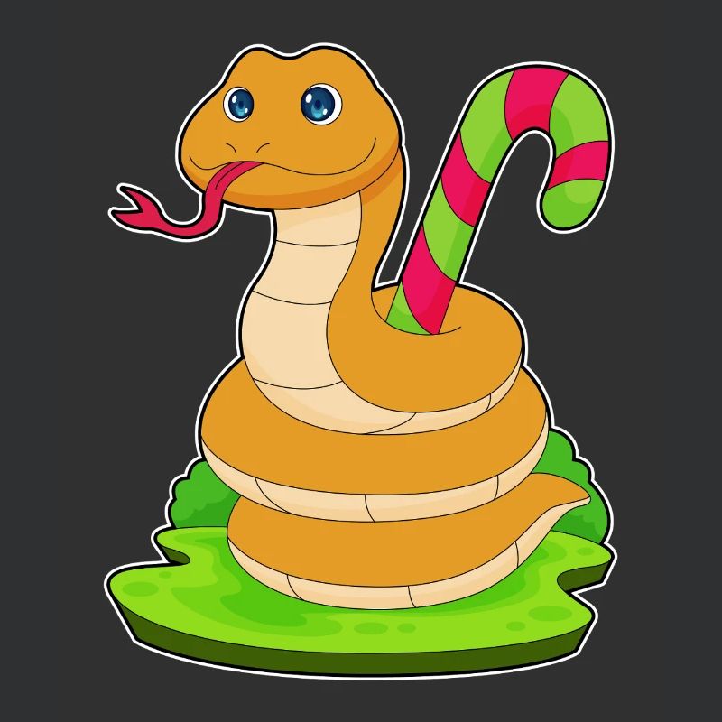 Snake candy cane