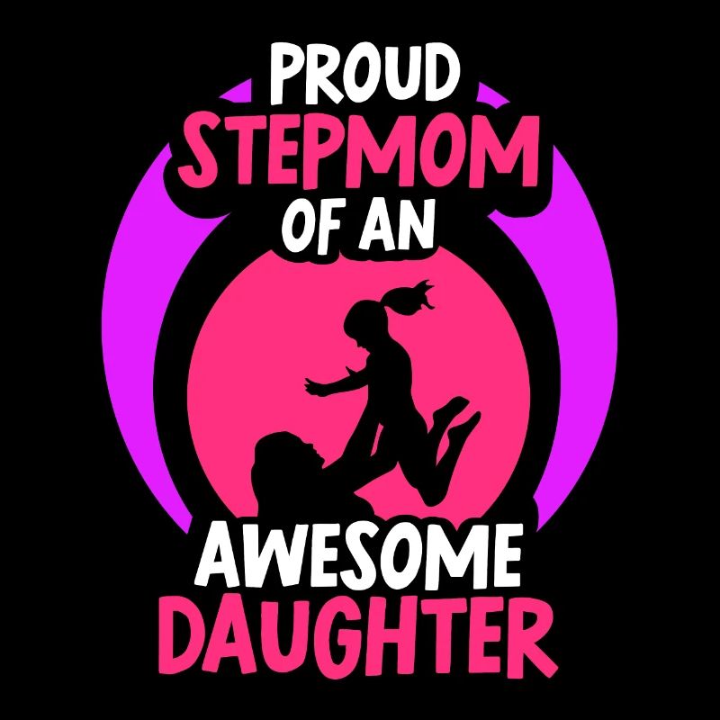 Stolze Stiefmutter Einer Großartigen Tochter Kind