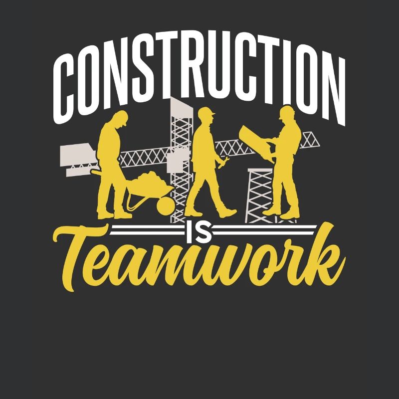 Construction work is teamwork Construction site construction Teamwork