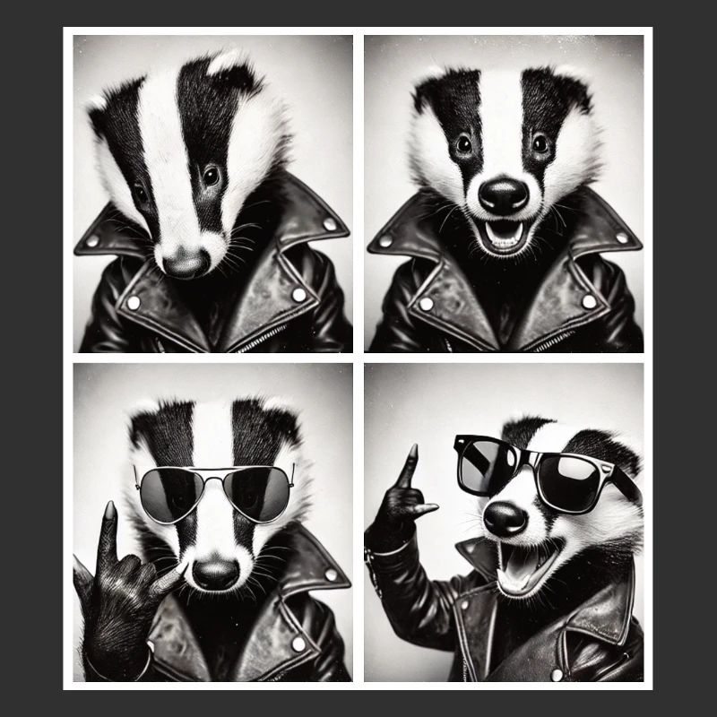 Badass Badger – Rocker Style with Leather Jacket