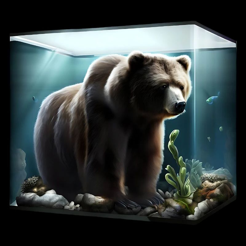 Ours dans l’aquarium