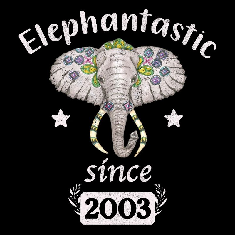 Elephantastic since 2003, elephant head decorated
