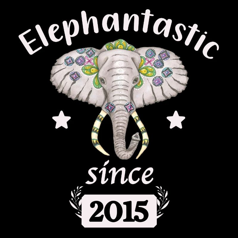 Elephantastic since 2015, elephant head decorated