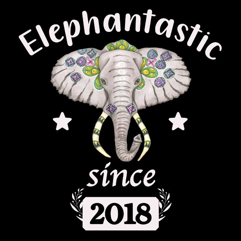 Elephantastic since 2018 Elephant head decorated