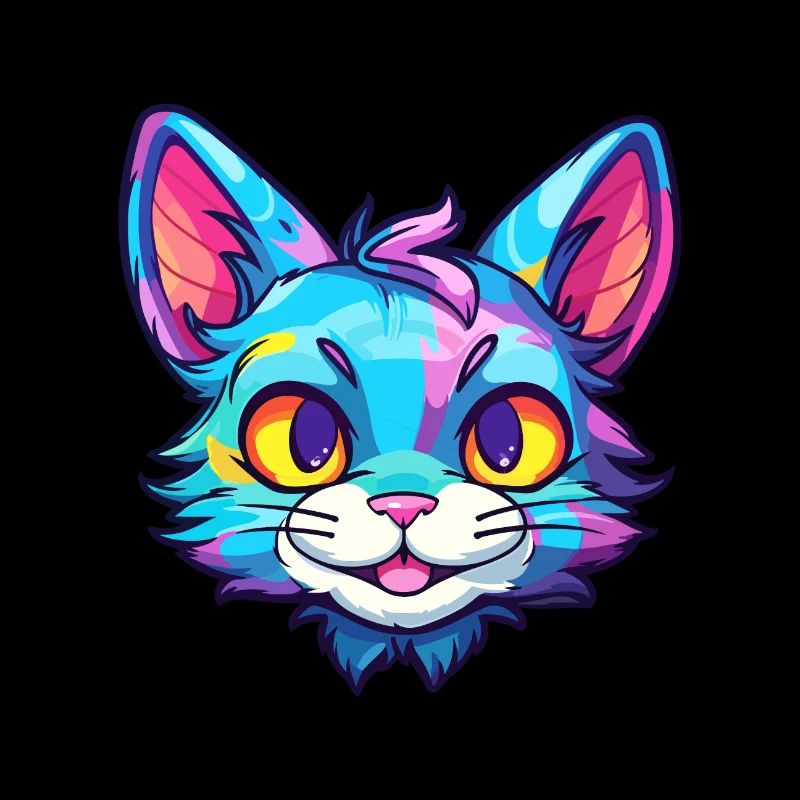 Pixie Bob Cat race aquarelle dessin animé Kawaii animal de compagnie