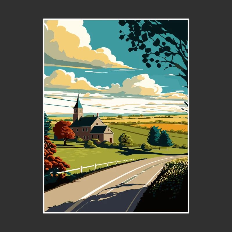 Affiche de voyage du comté de Lancaster en Pennsylvanie