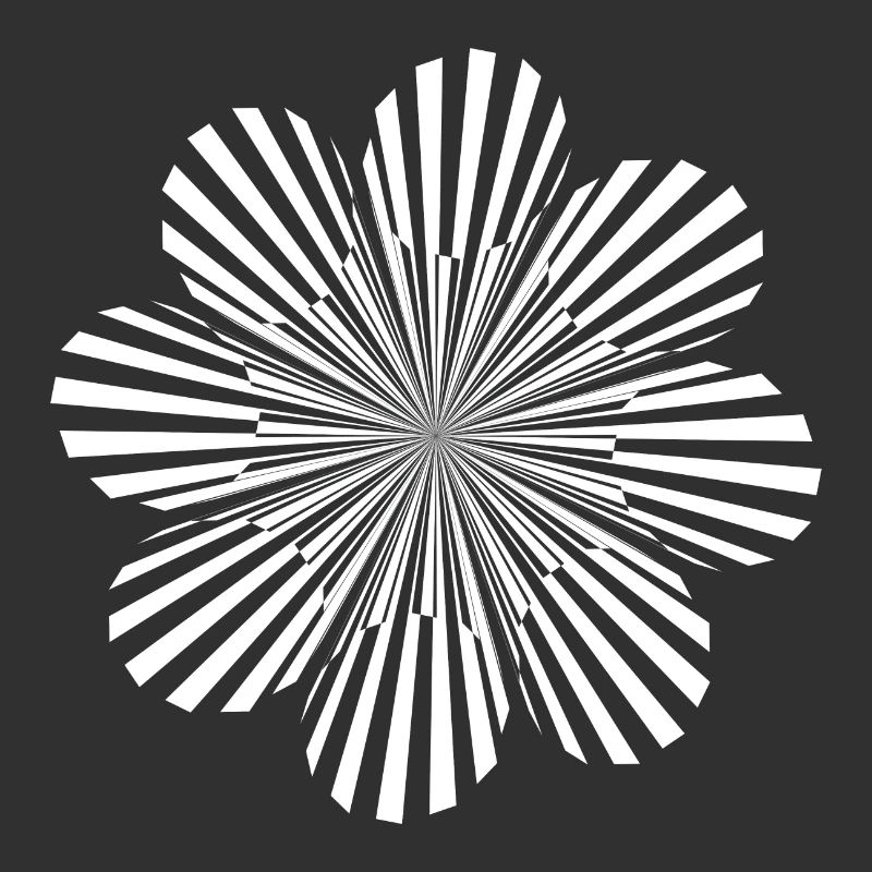 Psychedelic pattern black white