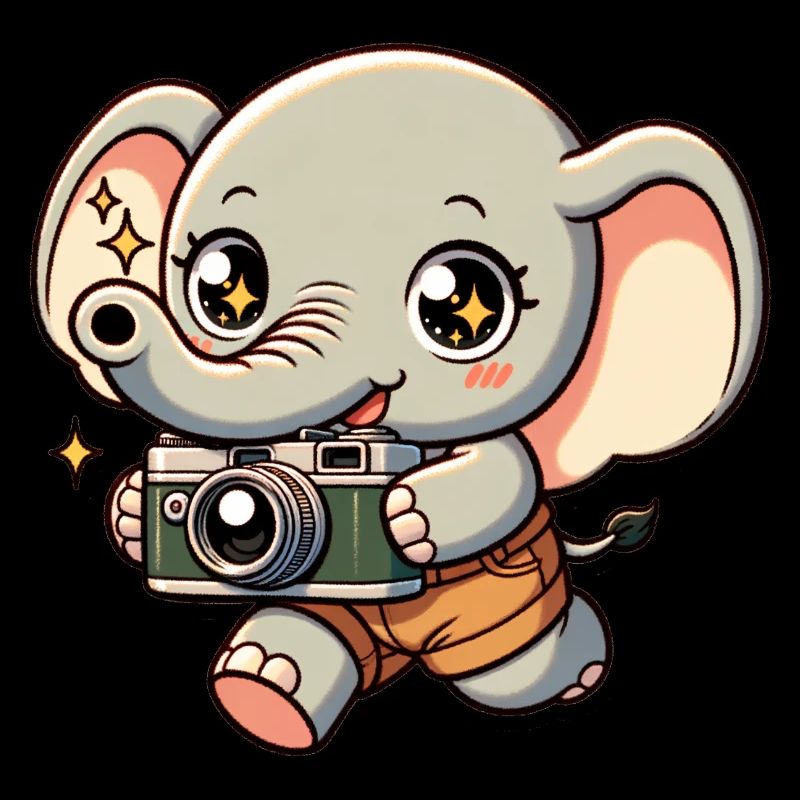 Elefantenfotografie Kleiner Shutterbug Elefant