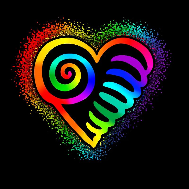 Herz Regenbogenfarben bunt