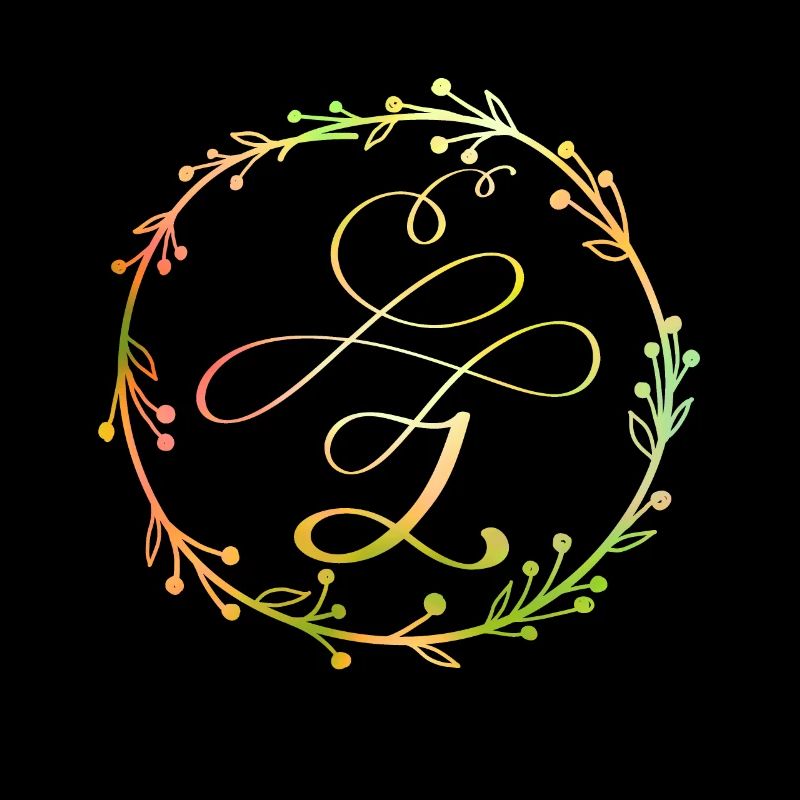 Monogram, letter Z, calligraphy ornament