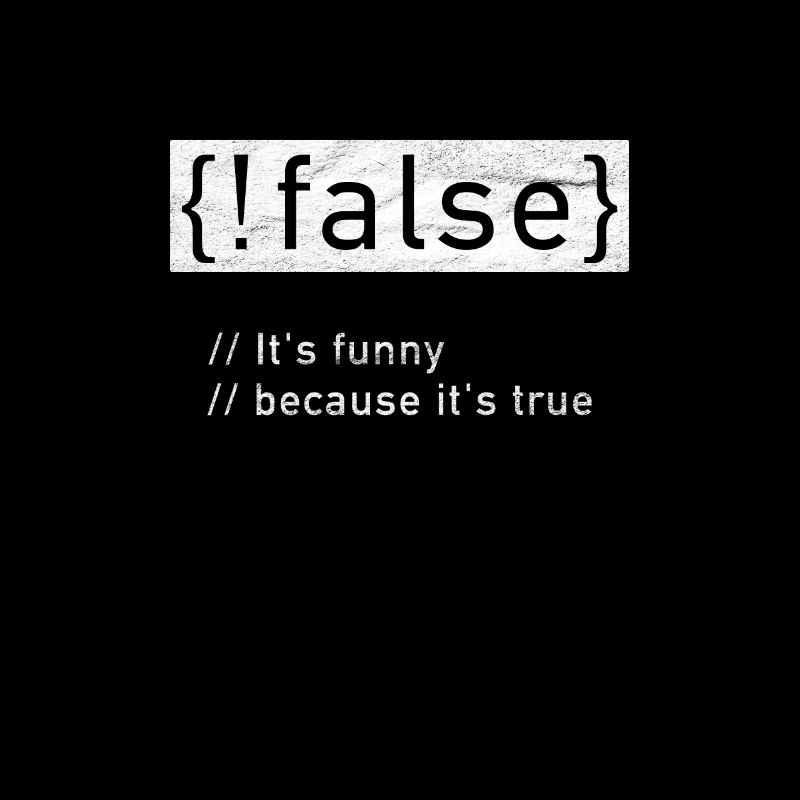Programmierer Hacker Nerd Geek !false is true
