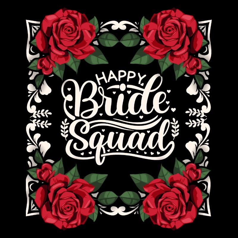 Team Bride, Happy Bride Squad, Dicton, Calligraphie