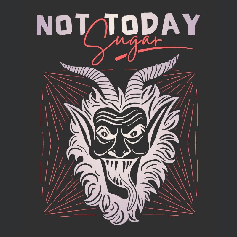 Teufel-Devil, lustiger Spruch Not-Today-Satan