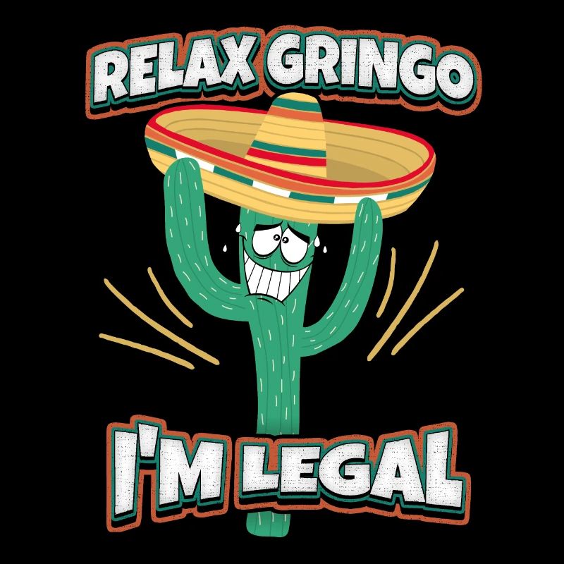 Lustiger-Kaktus Mexiko, Comic-Sombrero, Spruch